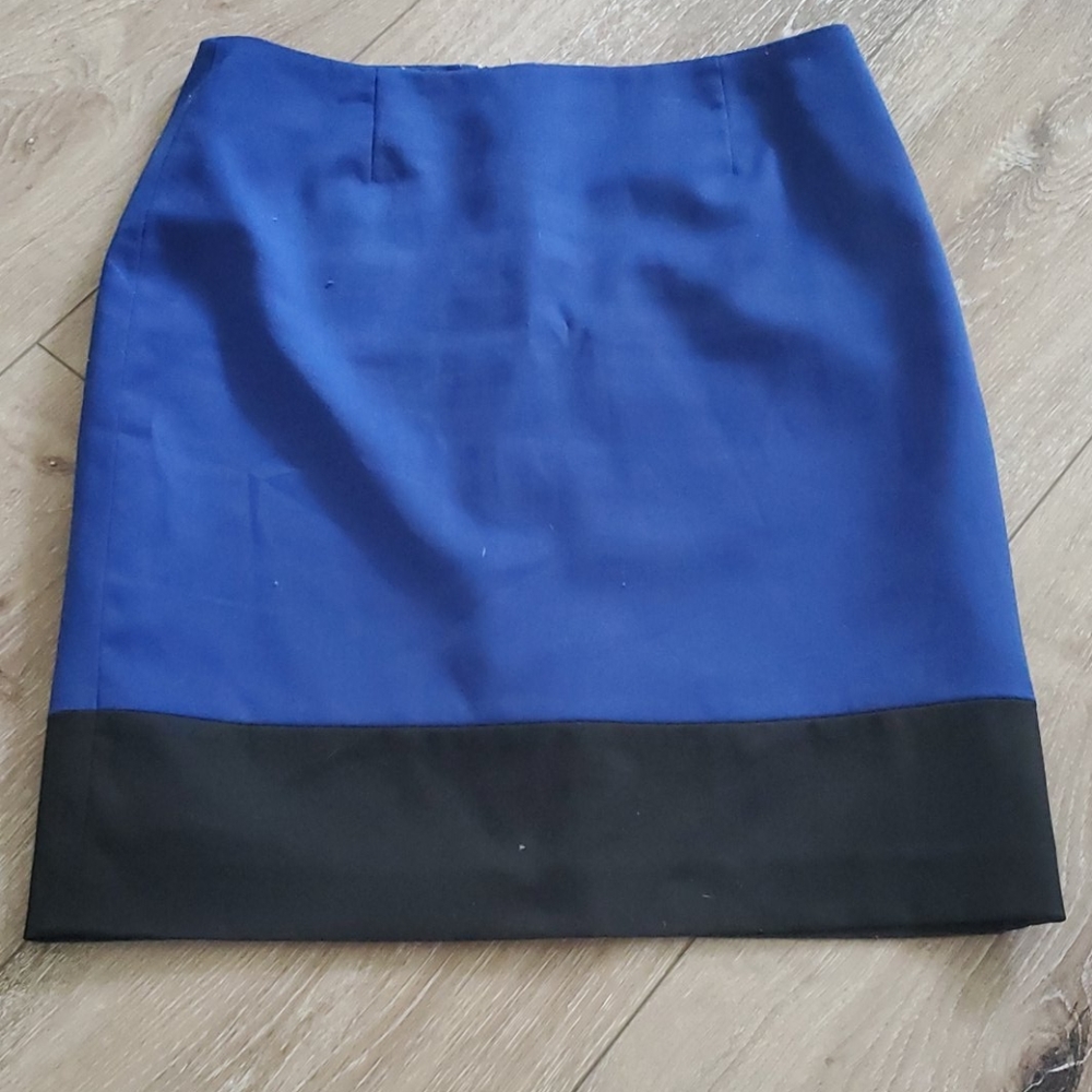 Black & Blue Mini Pencil Skirt